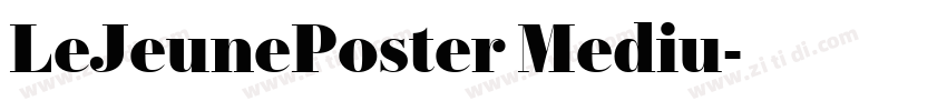 LeJeunePoster Mediu字体转换
